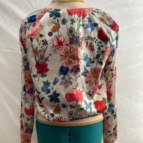 Girl's Nathalie Lete H&M floral bomber jacket Sz 14y+ - Picture 3 of 10